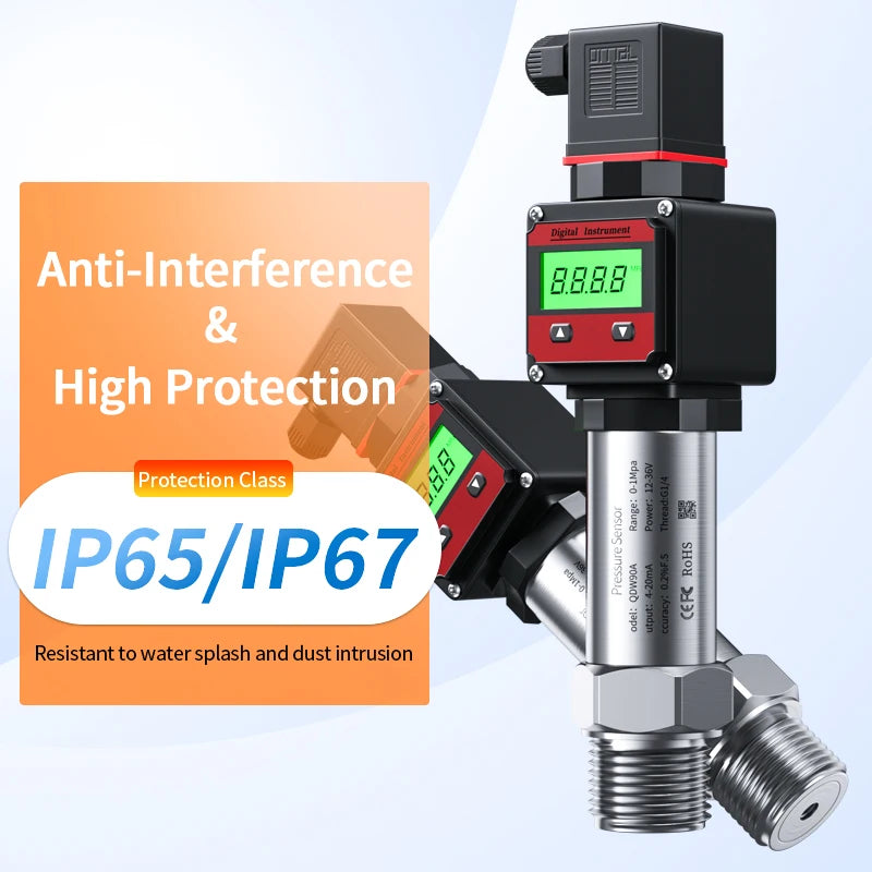 Digital Pressure Transducer 0-20Kpa 0-1Mpa 0-4Mpa Pressure Transmitter 4-20mA M20*1.5 Pressure Sensor 4-20mAPressure Transducer