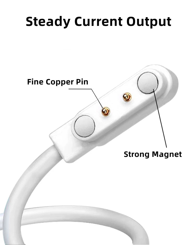 Smart Watch Magnetic Charging Cable USB Charger 2Pin 4Pin Long Power Adapter Line For Smartwatch Juicer Facial Beauty Devices