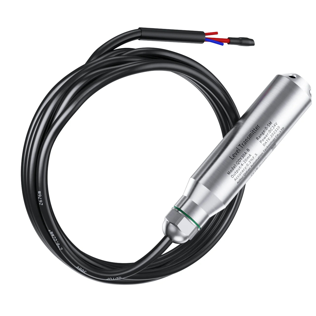 1m 2m 3m 5m Submersible Water Level Sensor 4-20mA Tank Well Pool 0-10V RS485 Level Sensor Transmitter