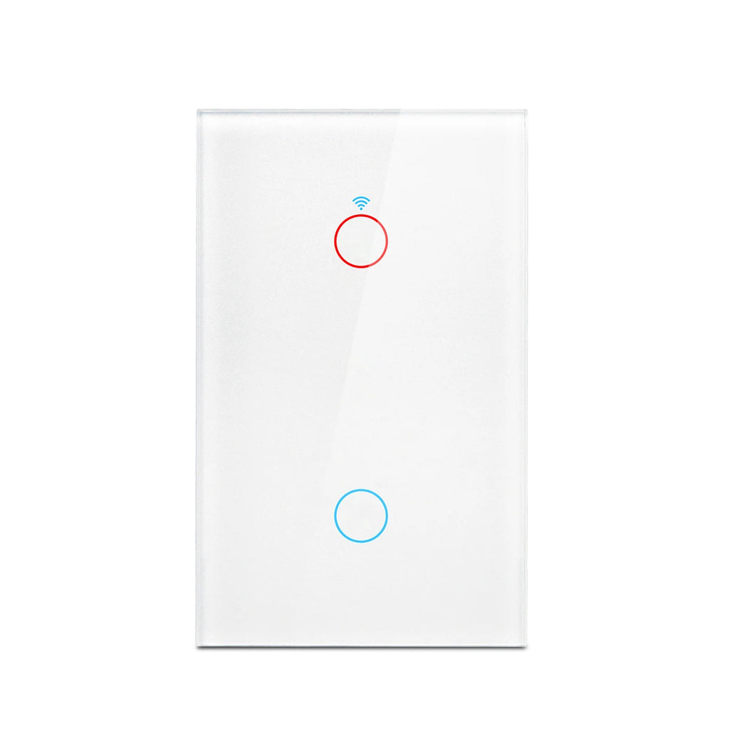 Smart Switches US Neutral Wire/No Neutral Wire Required 1/2/3/4 Gang Light WiFi Touch Switch Works with Tuya Smart Life App