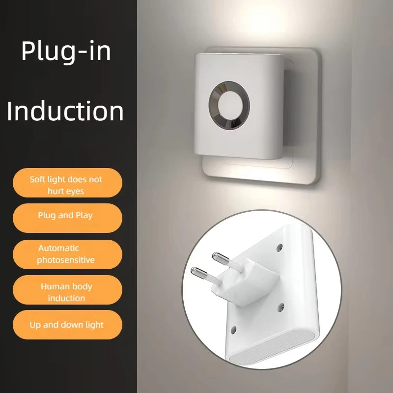 GGbingo Rechargeable Smart Home LED Night Light Lamp with Motion Sensor Kids Bedroom Decoration Light USB Lamp for Home Decor