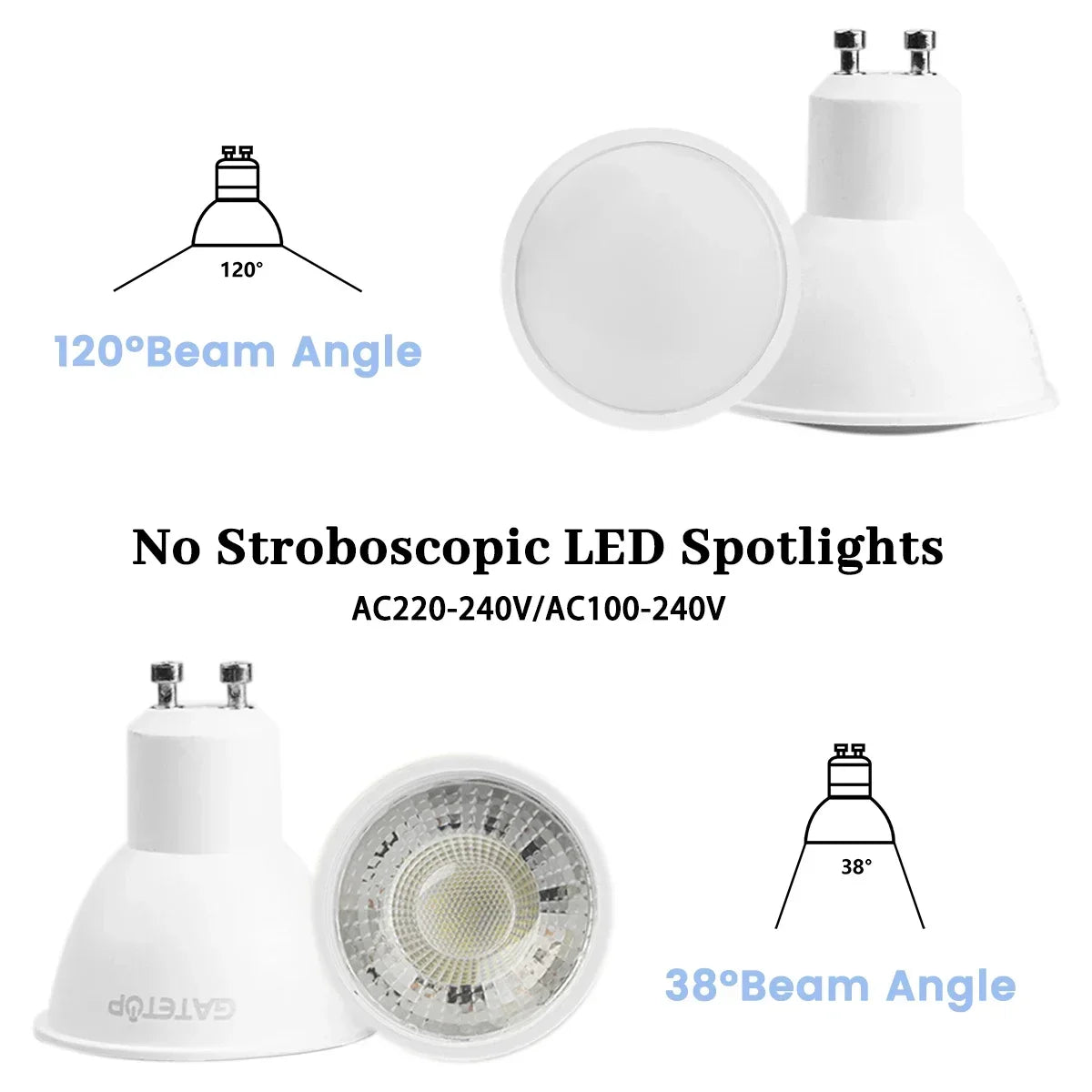 1-10pcs Base GU10 Spotlight Bulb AC220V 110V LED Lighting 3W 5W 6W 7W 8W 9W Good Quality For the Family Living Room Lampara Led