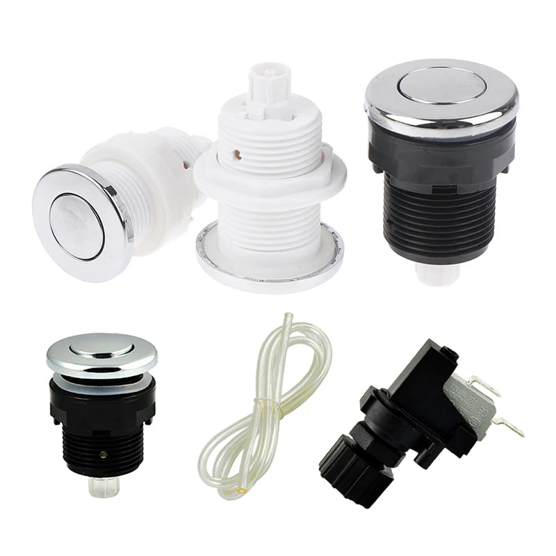 1Pcs 28/32/34mm Pneumatic Switch On Off Push Button For Bathtub Spa Waste Garbage Disposal Whirlpool