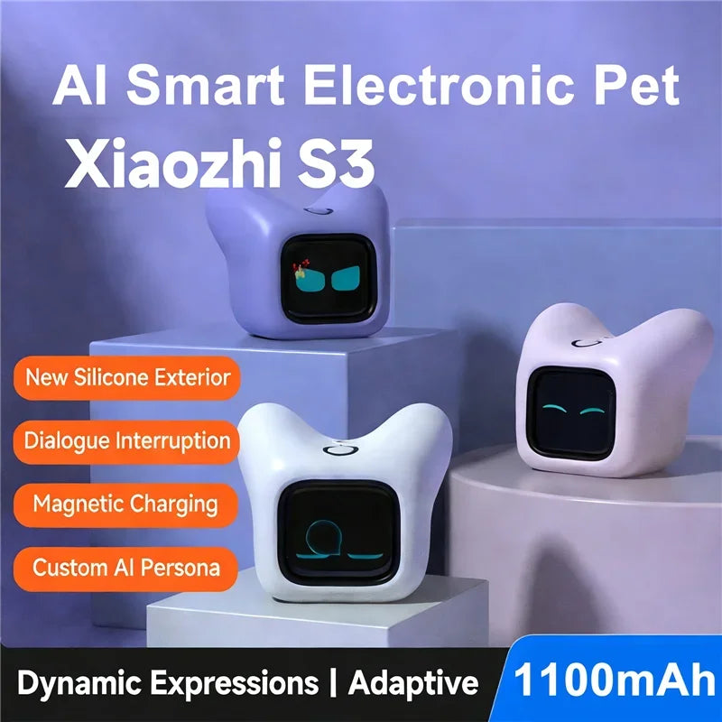 Dual Use Car & Home AI Pet Robot Dynamic Expression Voice Interaction Magnetic Fast Charging Smart Companion Toy For Boys Girls
