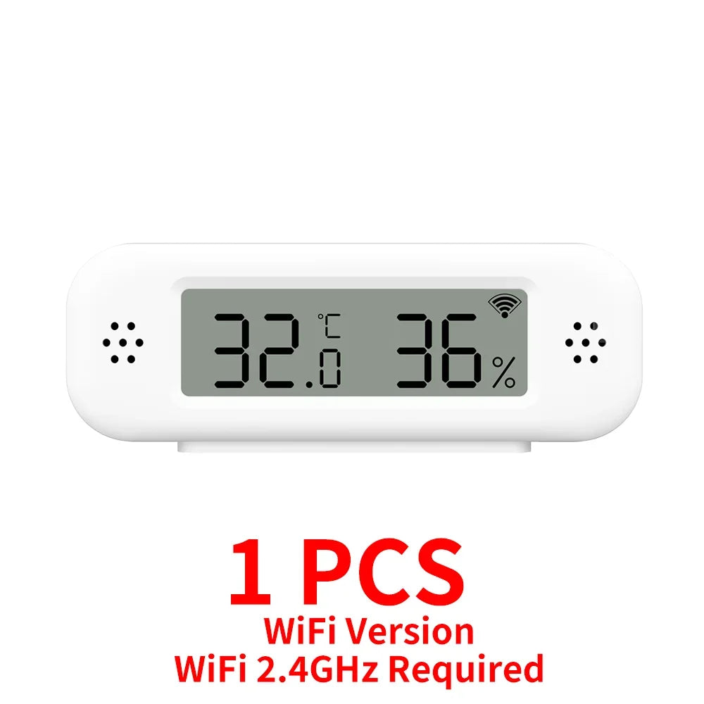 Tuya WiFi Temperature Humidity Sensor For Smart Home Thermometer Hygrometer APP Remote Control Work with Yandex SmartLife Alexa