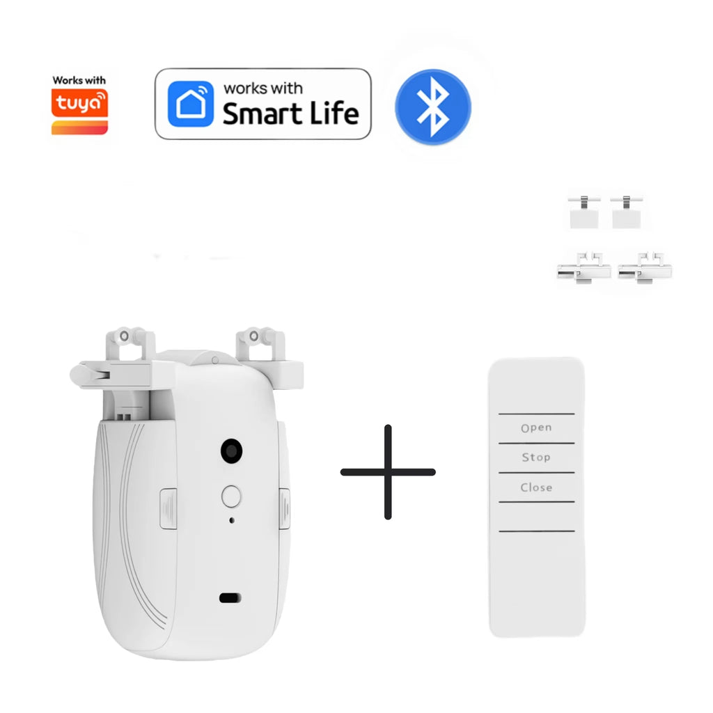 Smart curtain robot Works with Tuya WiFi /Bluetooth remote control Smart curtain controller App control  TU orbit Alexa Google