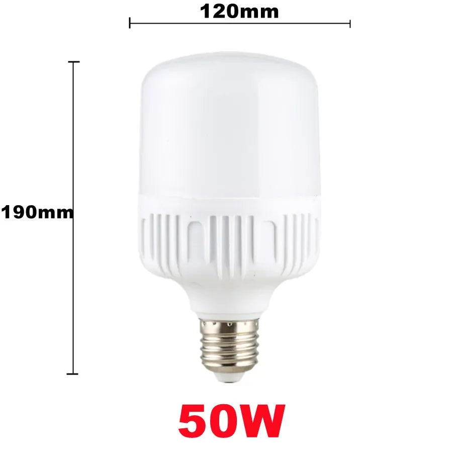 100W-5W  E27 Screw Base LED Bulb AC 220V, High Brightness Non-Flickering, Super Bright White Light with Good Heat Dissipation
