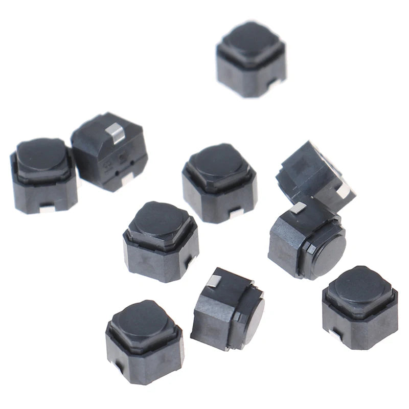 [New] 10Pcs Silent Tact Switch 6*6*5mm Silicone Button Switch Touch Switch