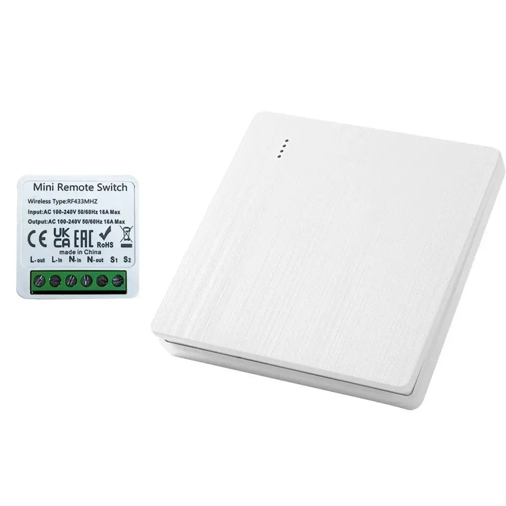 Wireless Smart Switch Light 433MHz 1/2/3Gang 86 Wall Panel Switch with Remote Control Mini Relay Receiver for Home Led Light