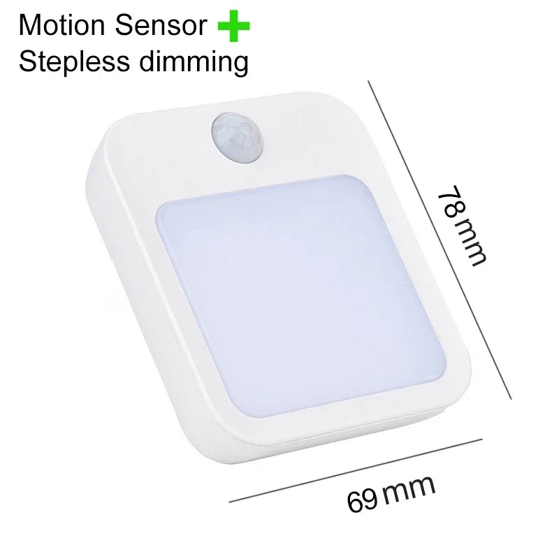 Motion Sensor Night Light LED Dimmable Bedside Lamp EU/US Plug Kids Nursery Corridor Lighting Wireless Touchless Night Lamp