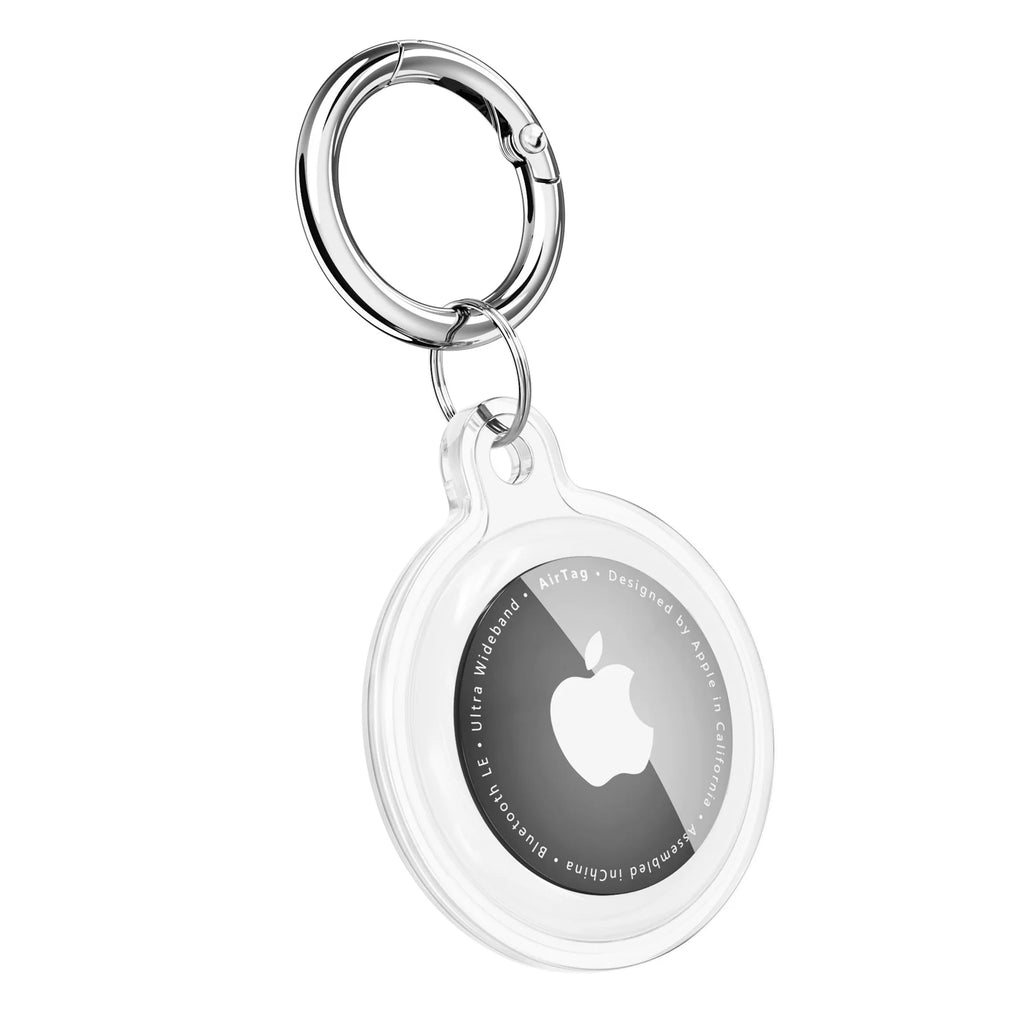 Waterproof Anti-lost Keychain Holder Transparent TPU Case for Apple Airtag Dog Cat Pet Collar Keys Tracker Protective Full Cover