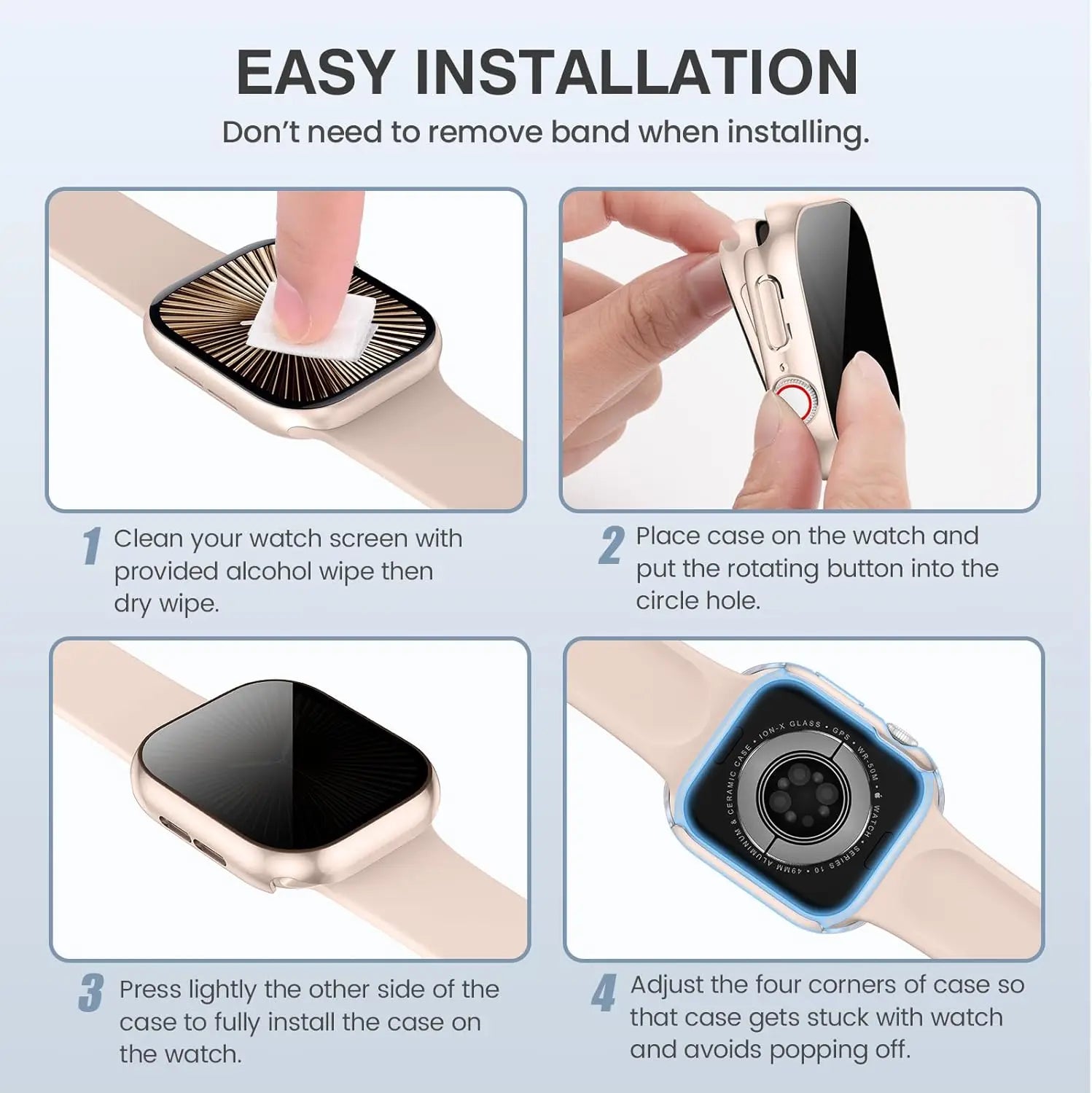 Privacy Glass+Case For Apple Watch 10 42mm 46mm Tempered Anti-Peeping Screen Protector Cover For iWatch series 10 Accessories