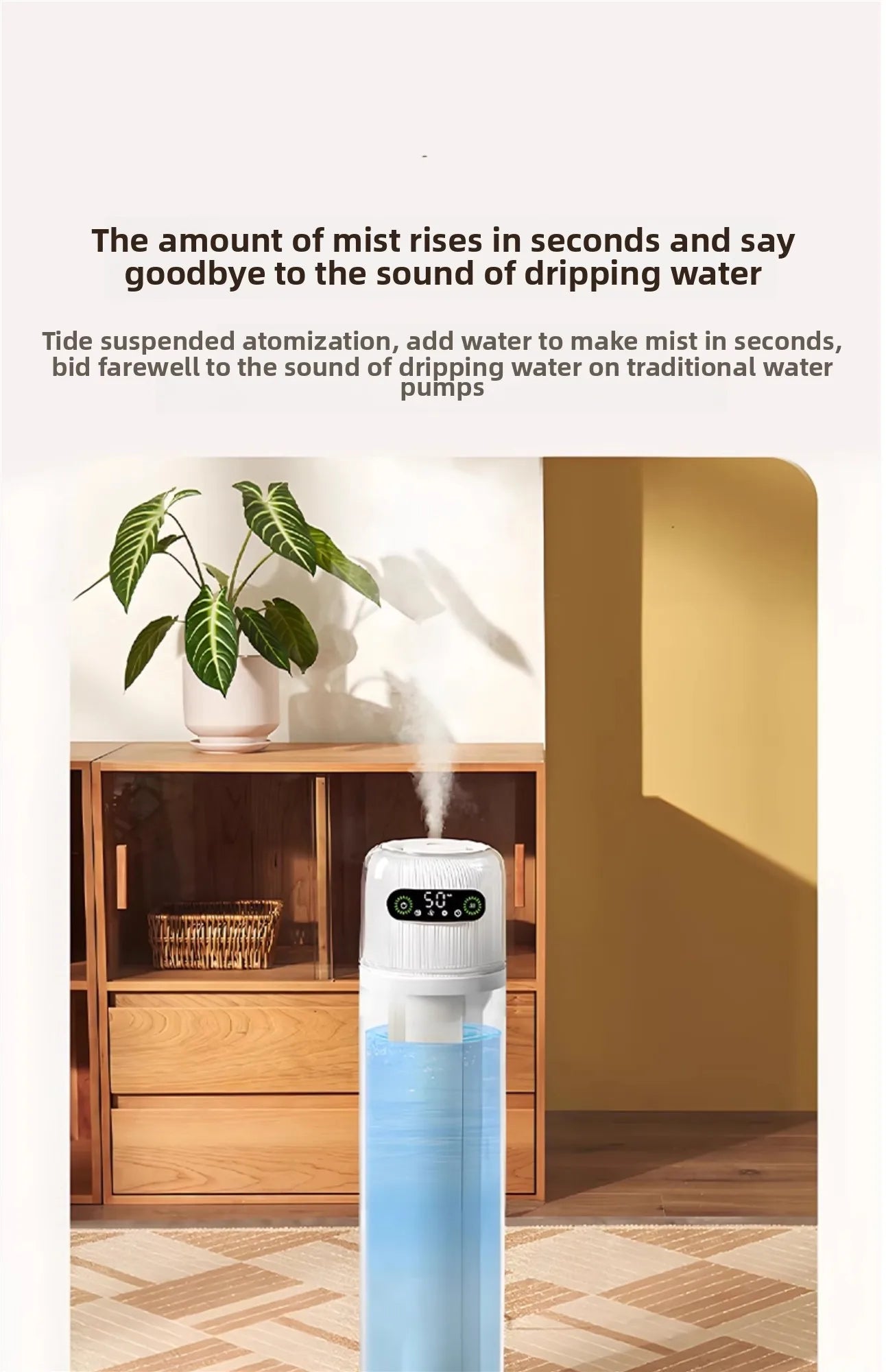 10L Smart Humidifier for Home Ultra-Quiet, Auto Shut-Off Quiet Humidifier For Baby Nurse Suitable for Bedroom/Living Room/Office