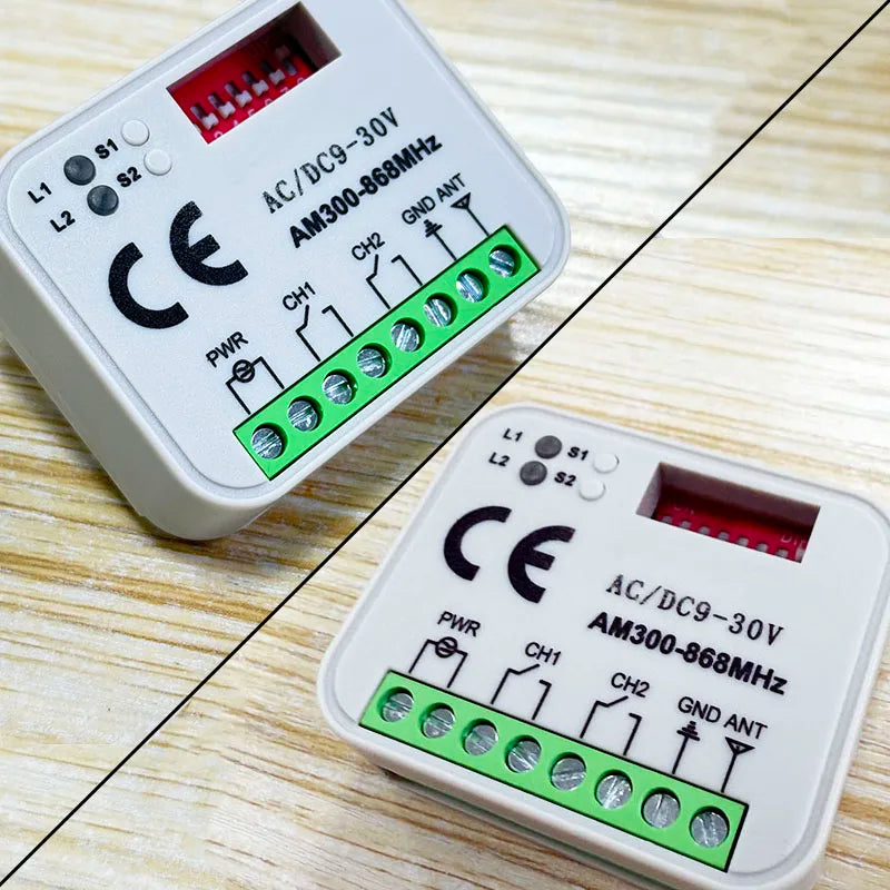 Work With Tuya WiFi Switch Universal RX-MULTI Garage Door Gate Remote Control Receiver Smart Controller 300-868MHz 9-30V 85-250V