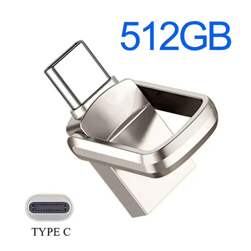 Original Type C Pendrive 512GB 256GB High Speed USB 3.0 Flash Drive OTG U Disk Memory Stick 128GB For Phone PC Storage Devices
