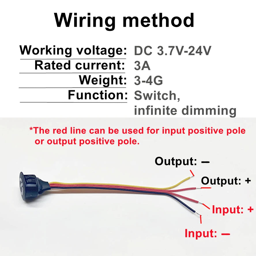 2-1PCS Smart Dimmable Home Touch Sensor Button Controller Switch for DC5V 12V 24V Smart Home Light Strip LED Dimmer Controller