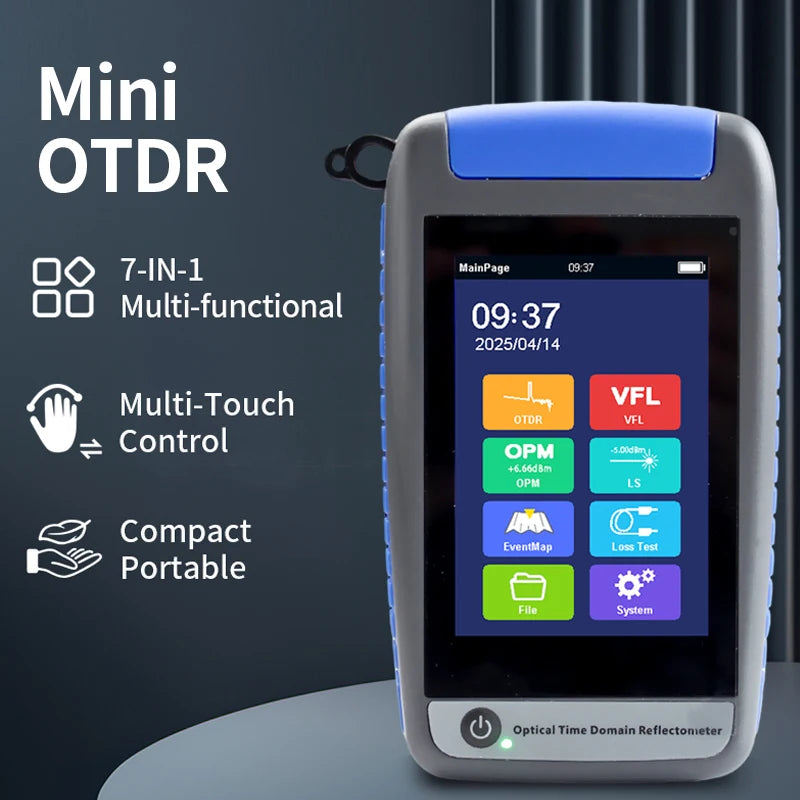 Mini Active OTDR Fiber Optic Tester Smart ODTR Optical Fiber Reflectometer Breakpoint Loss Living Test OPM VFL 1310 1550 1625nm
