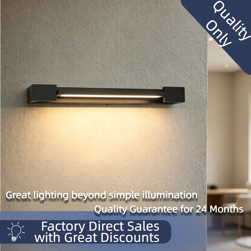 Latest 2026 Rotatable Adjustable LED Wall Lamp,IP65 Aluminum Long Strip Sconce for Bedroom Computer Room Villa Store Interior