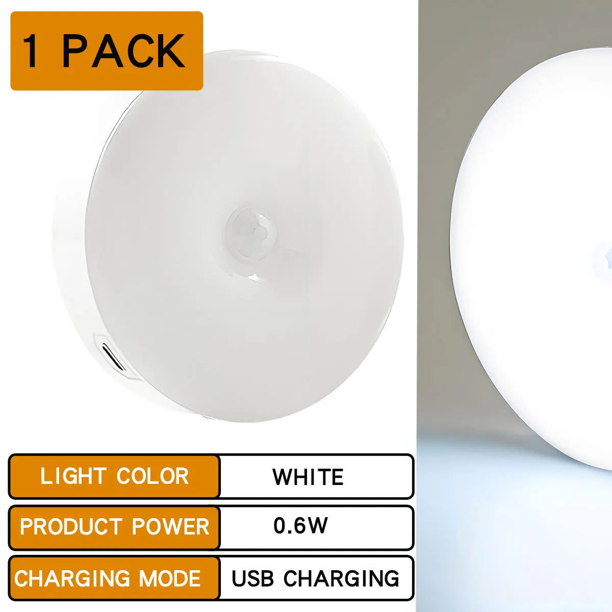 LED Night Light Smart Human Body Sensor with Digital Sensor Head Magnetic Suction Wireless-Use Eye Protect Night Lamp