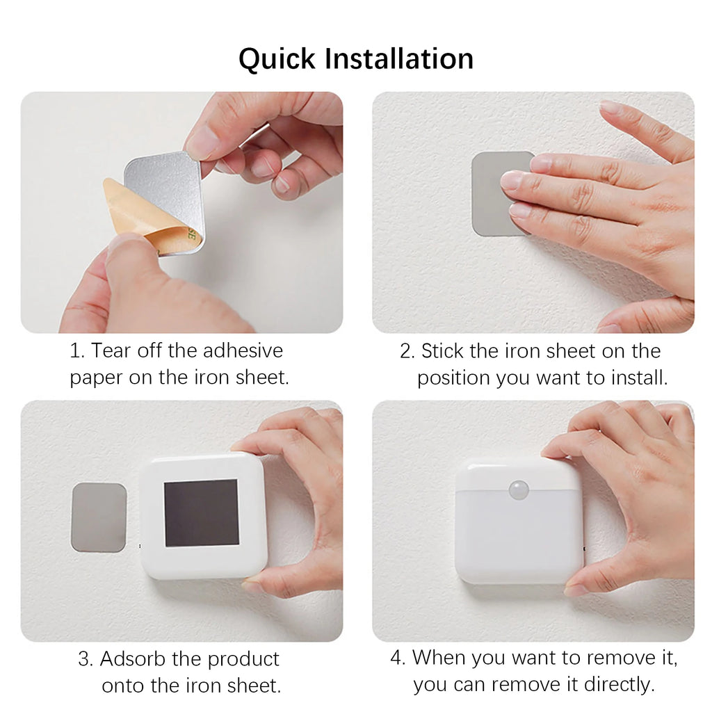LED Night Light, Human Motion Sensor Lamp USB C Rechargeable Closet Light, Wireless LED Wall Lamp For Stairs Closet Kitchen Bed