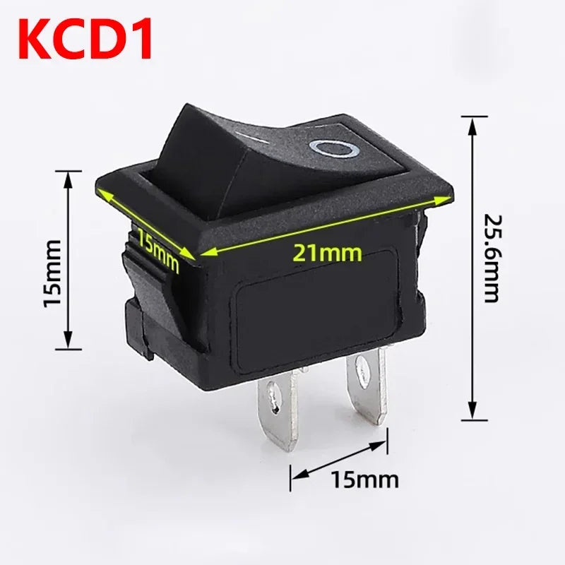 2 PIN 15x21mm 10x15mm KCD1 KCD11 Rocker ON/OFF Snap-in Mount Switch