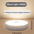 White/Warm Light Magnetic Night Light with Motion Sensor, 3-6M Detection, Rechargeable Dimmable LED Lamp for Bedroom Closet