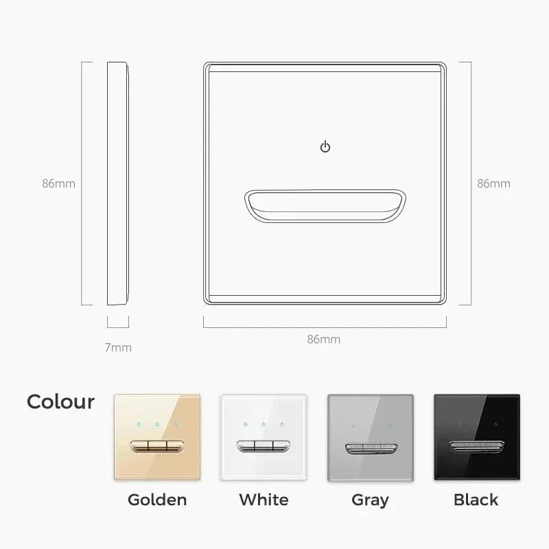 Glass Touch Switch Tempered Crystal Panel 1/2/3/4 Gang Wall Light Switches Sensitive LED Backlight Metal Push Button 110V 220V