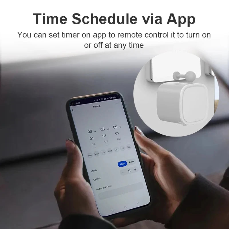 Type C Chargeable Bluetooth Smart Finger Robot Switch Button Pusher Bot Remote Control Appliance Google Home Alexa Voice