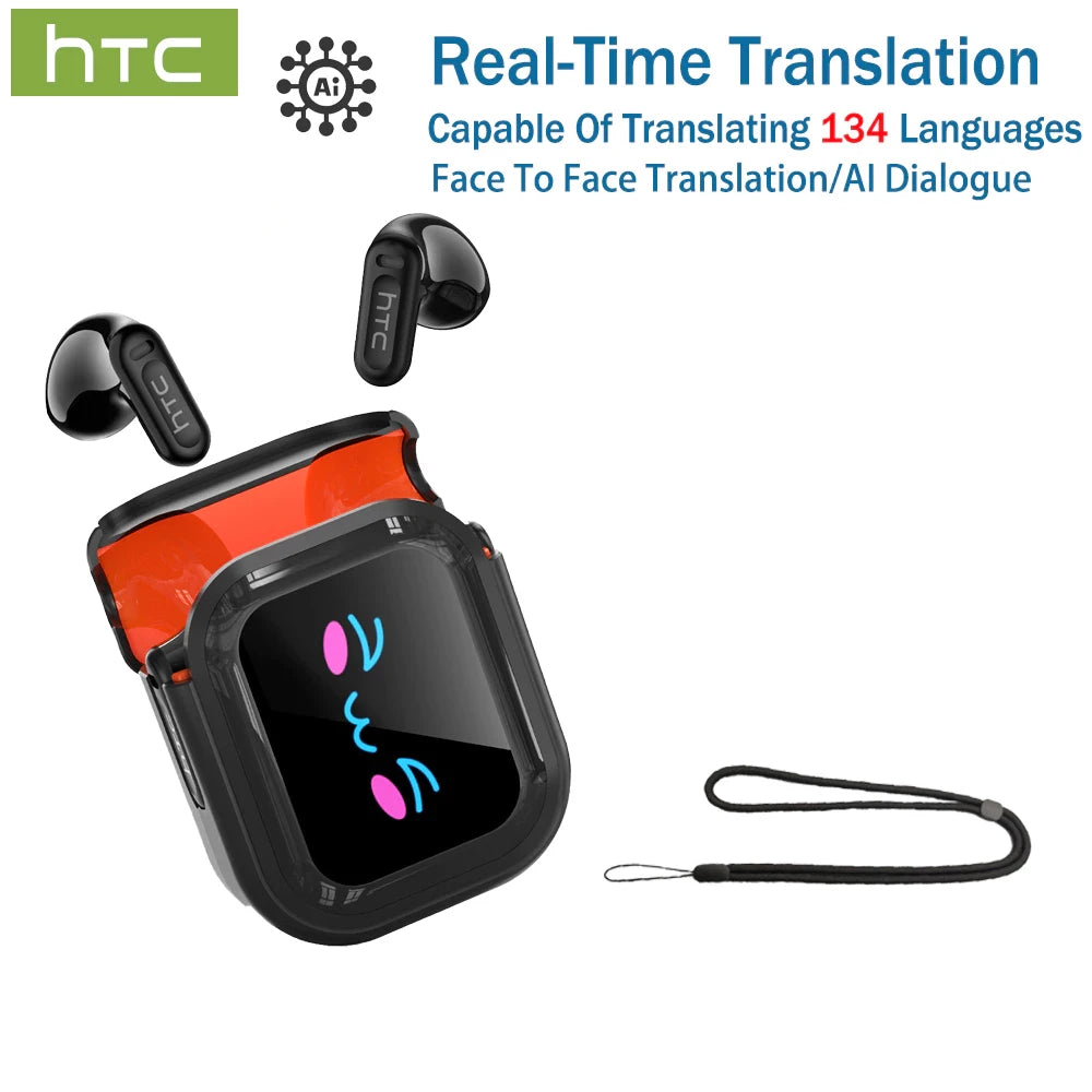 HTC NE20 Wireless Bluetooth Earphones Real Time Translation Earbuds HiFi Sound Noice Reduction Low Latency Sports In-Ear Headset