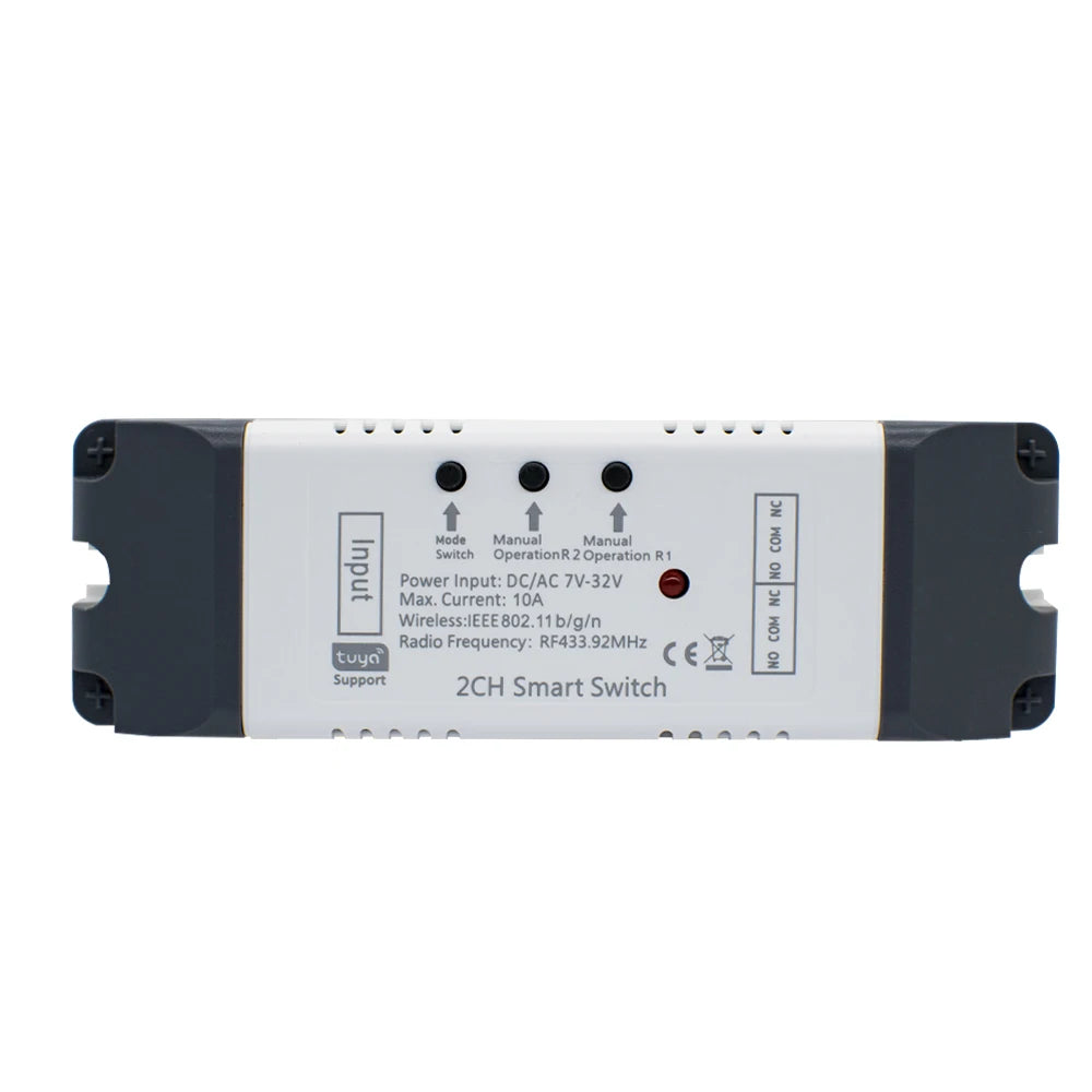 Tuya Wifi Smart Switch Electric Linear Actuator Motor Controller,DC AC 12V 24V 32V,110V 220V RF433 Remote,2CH Pulse Module Relay