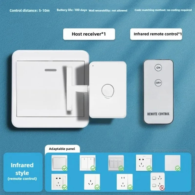 Wiring-Free Wireless Remote Control Turn Off/on Tool Wireless Remote Control Switch Smart Wireless Home Remote Control