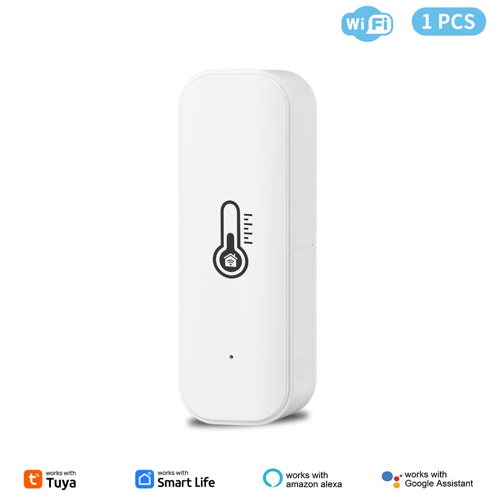 1~10PCS Tuya WiFi Temperature and Humidity Sensor Remote Monitor For Smart Home Work with Alexa Google Assistant