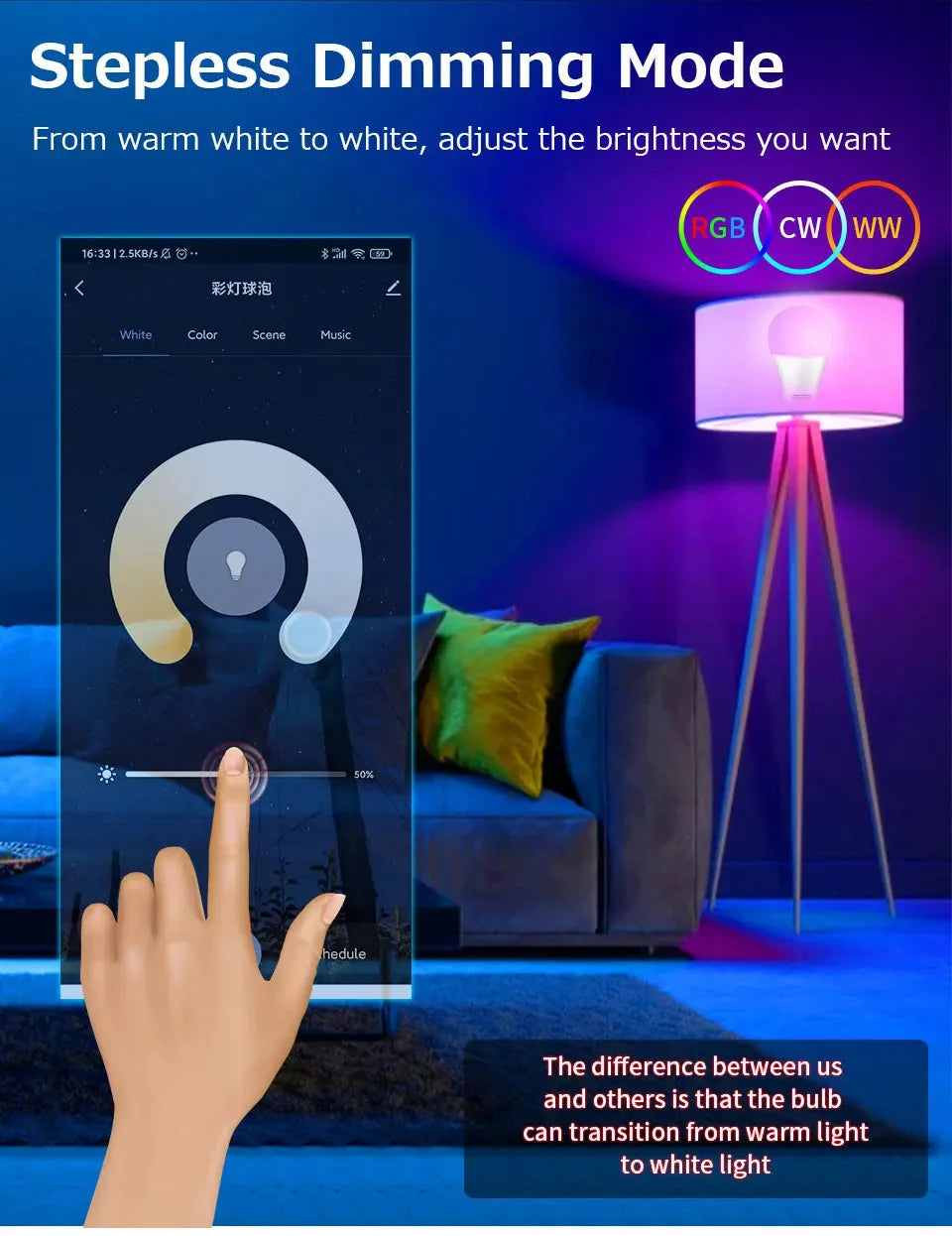 Tuya Smart WiFi LED Light Bulb E27 AC85-265V 12W 15W 18W Alexa Google Home Voice Control Smart Life APP RGB Color Changing Lamp