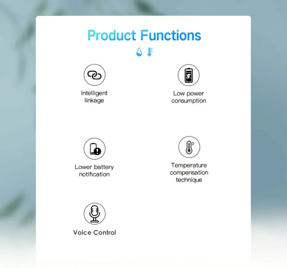 Tuya Zigbee Temperature & Humidity Sensor, Real-time Monitoring, Precise Readings, Seamless Integration for Optimal Comfort