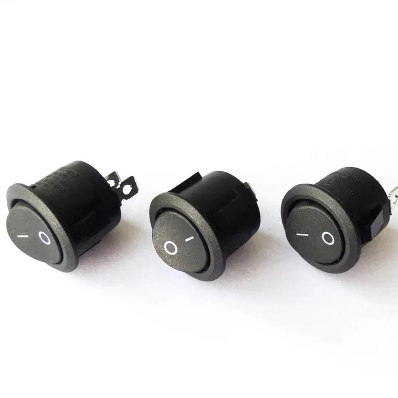 5/20pcs 12V Round Rocker Switch ON/OFF 2 Pin SPST Camper Van Caravan Motorhome 20MM Circle Toggle Switch