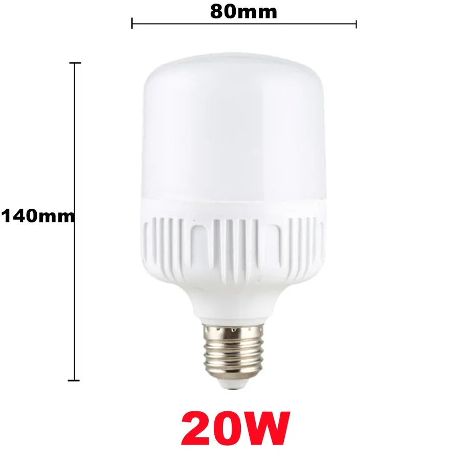 100W-5W  E27 Screw Base LED Bulb AC 220V, High Brightness Non-Flickering, Super Bright White Light with Good Heat Dissipation