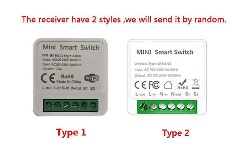 Tuya Mini 16A WiFi Switch Smart Life App 2 Way Control Smart Home Automation Module Interruptor Work for Alexa Google Home