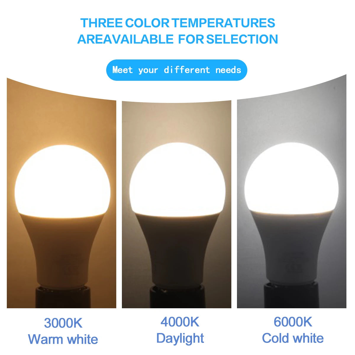 4PCS LED Bulb B22 Lamps 80-100LM/W 3W 8W 9W 12W 15W 18W 24W AC 220V 240V Lampada Light Bulbs LivingRoom Home Indoor LED Bombilla