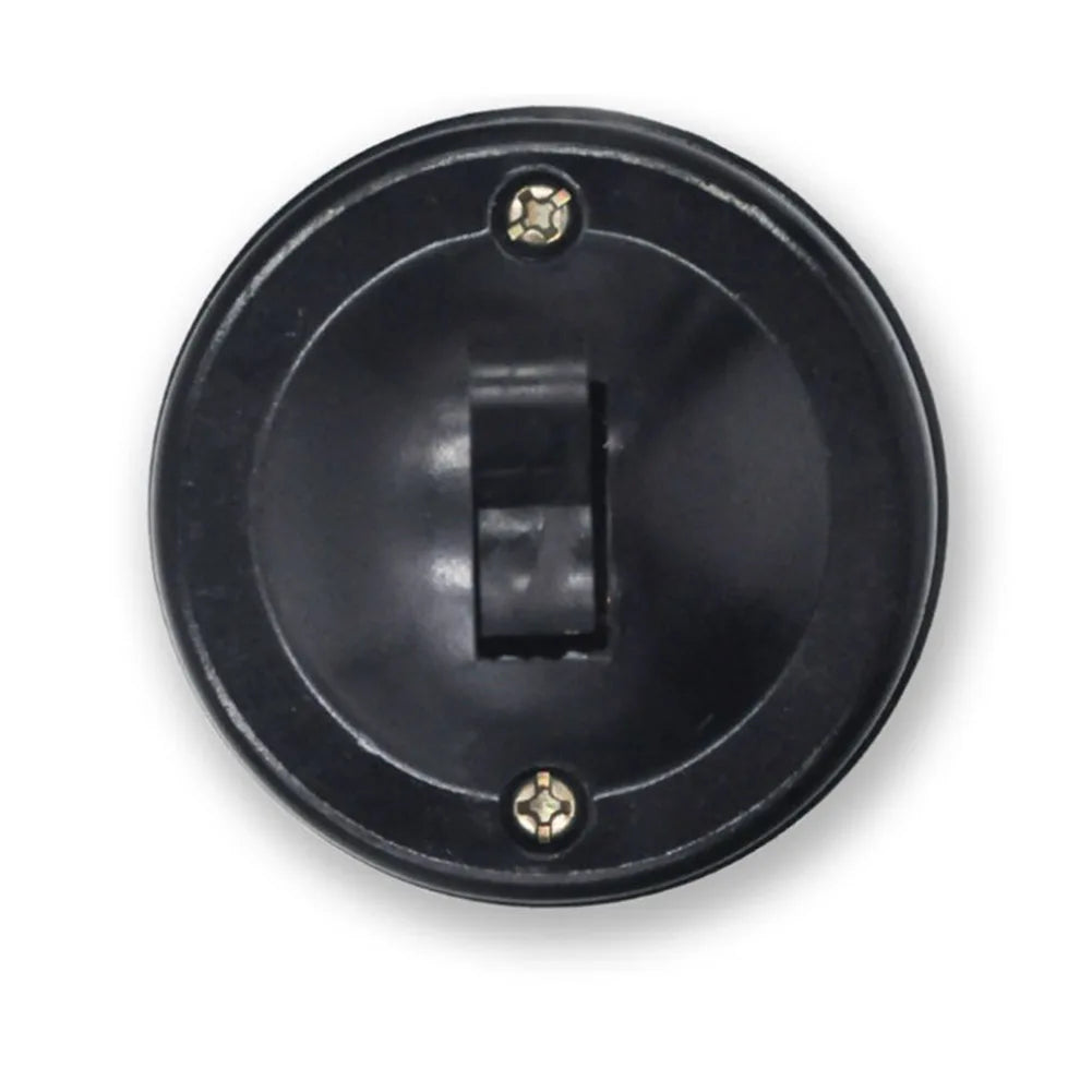 Single Control Switch Round Wall Mounted Easy Install Home Decoration Household Light Switch Retro Retro Style 220-250V Black