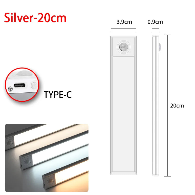 Night Light Led Light Under Cabinet Light Motion Sensor night light Closet Light Cabinet Kitchen Lighting Magnetic night light