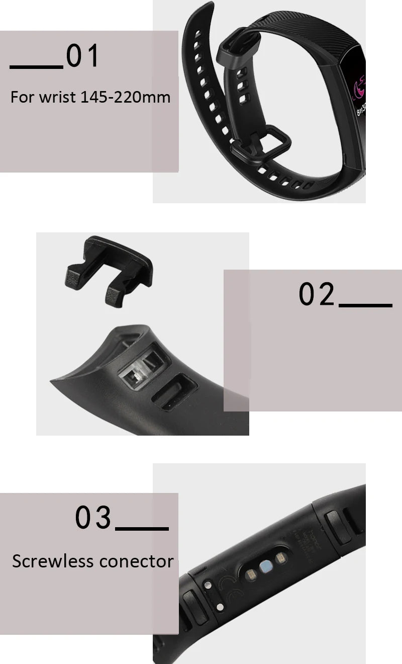 Silicone Wrist Strap For Honor Band 4 5 Smart Accessories Replacement Wristbands Strap For Honor Band 5 Bracelet