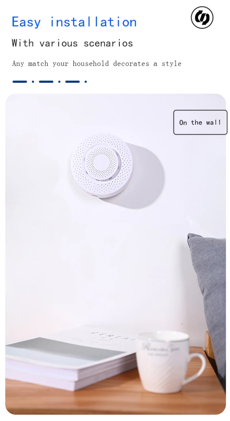 Tuya Zigbee/WiFi Air Quality Sensor Smart Air Box CO2 Meter Formaldehyde VOC Temperature Humidity Sensor Via Alexa Google