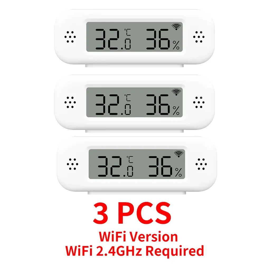 Tuya WiFi Temperature Humidity Sensor °C/°F Switchable Smart Home APP Remote Alarm Works with Alexa Google Home Yandex Alice