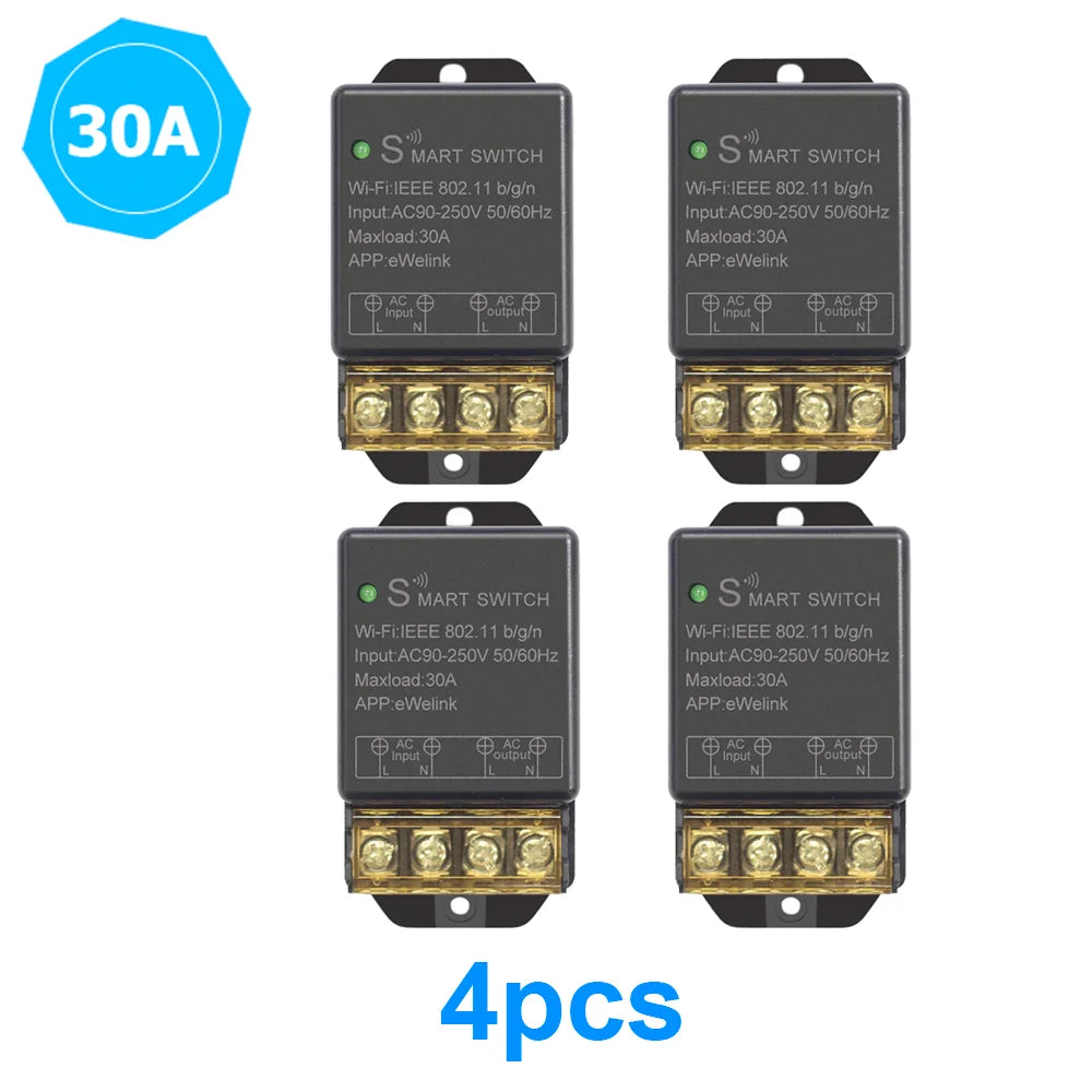 Ewelink Smart WiFi Switch 30A High Power Controller Motor Relay Module Timing Voice Control With Alexa Google Home