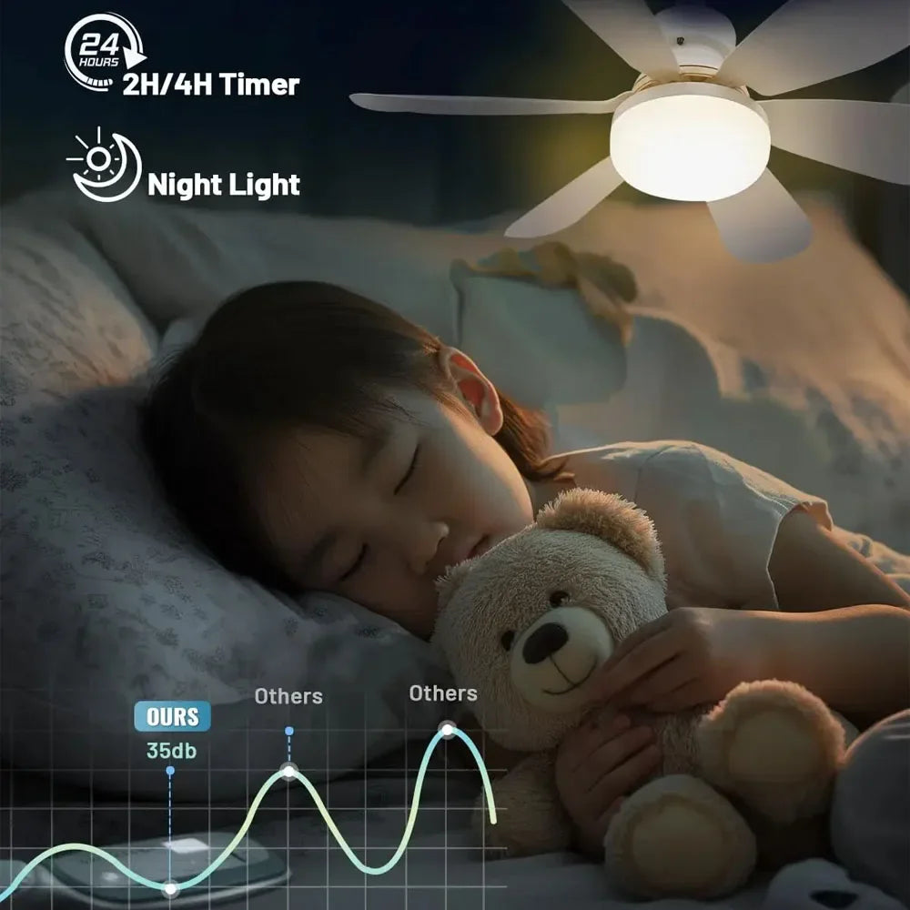 40W E27 LED Ceiling Fan Light Dimmable Color Temperature Modern Ceiling Mount Remote Control Smart Fan Lamp Home Bedroom Decor
