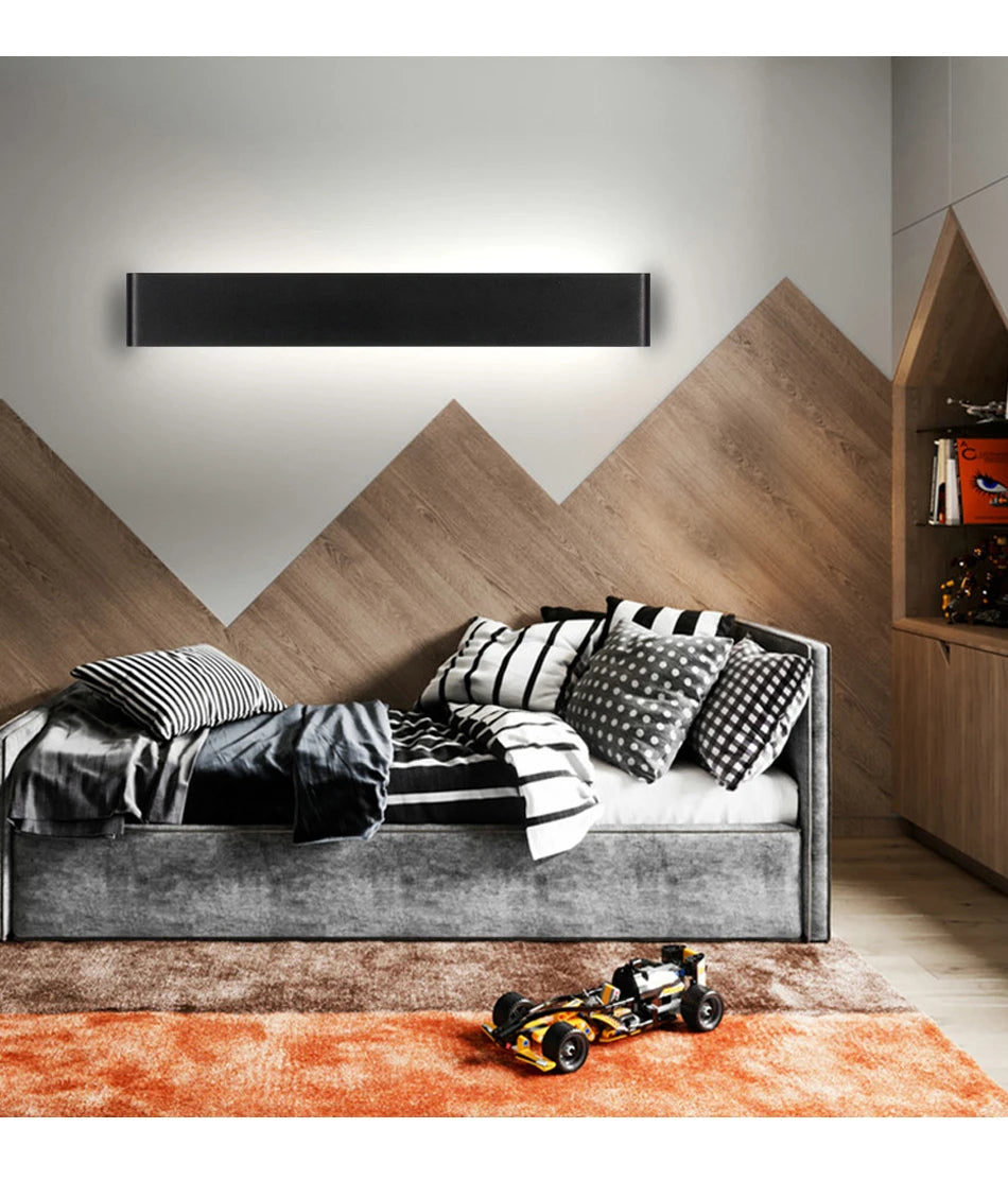Modern LED Wall Lamp Dimmable 110/220V Indoor Light Fixture Wall Sconces Stair Bedroom Bedside Living Room Home Hallway Lighting
