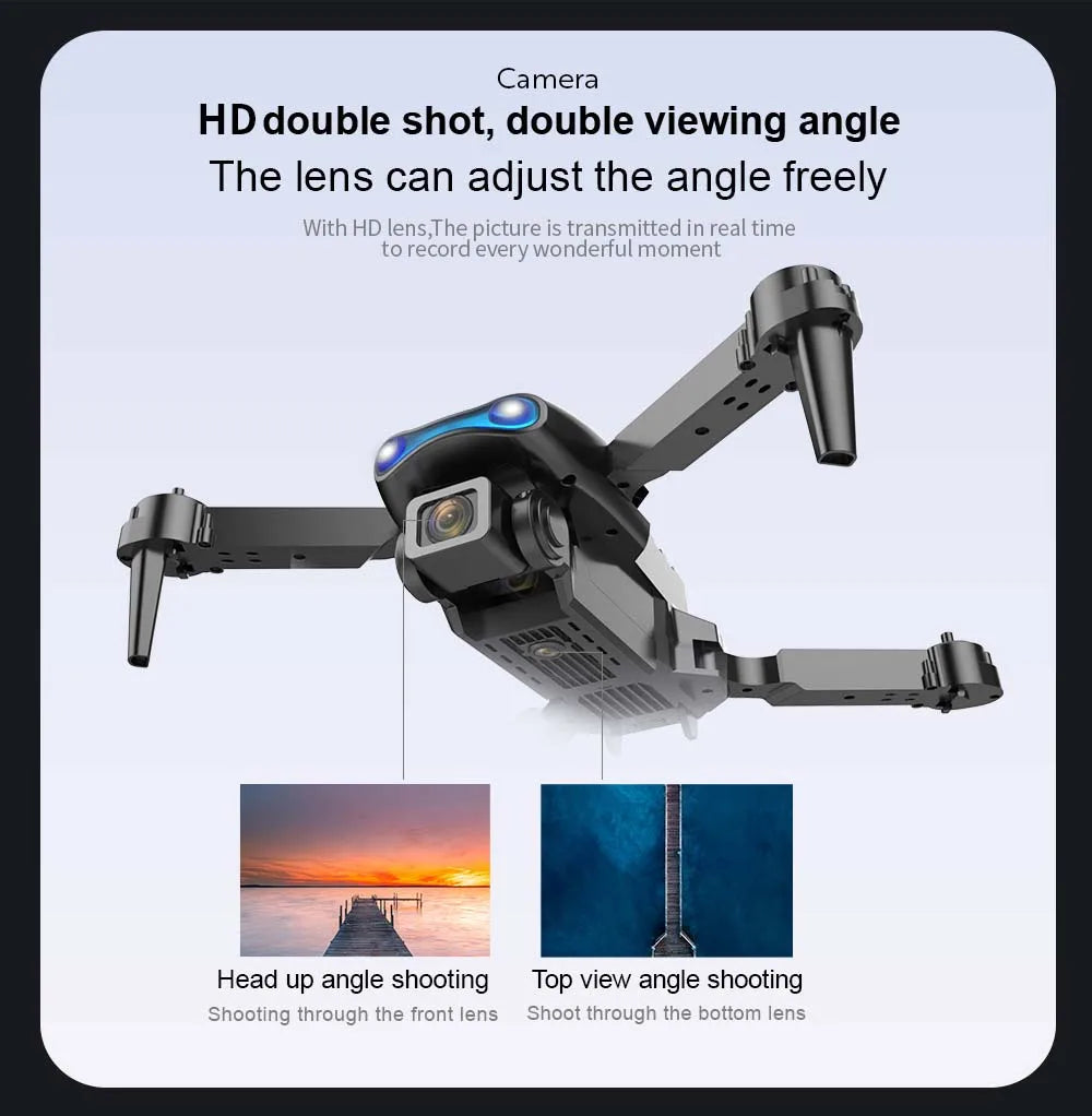E99Pro HD Professional 4K Aerial Photography Drone Dual Camera WIFI FPV Quadcopter Obstacle Avoidance 40cm Blue Landing Pad Avai