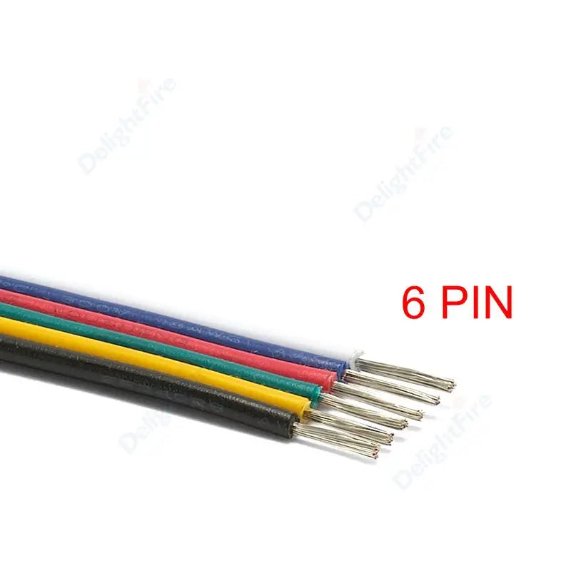 2 3 5 6 4Pin Electric Cable 22 20 18AWG PVC Tinned Copper Wire Electrical Wire For LED Strip Speaker Fan Lights Solar Panel DIY