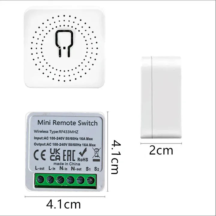 Wireless Smart Switch Light 433MHz 1/2/3Gang 86 Wall Panel Switch with Remote Control Mini Relay Receiver for Home Led Light