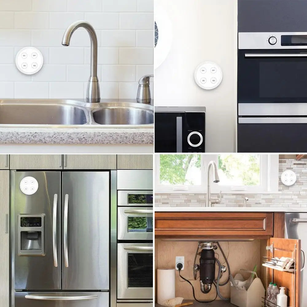 Kitchen Food Garbage Disposal Waste Grinder remote control Wireless Switch Timer EU KR Plug 16A air switch replace No Pipe
